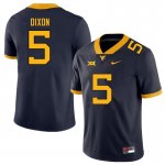 Men's West Virginia Mountaineers NCAA #5 Lance Dixon Navy Authentic Nike Stitched College Football Jersey HW15O44TT